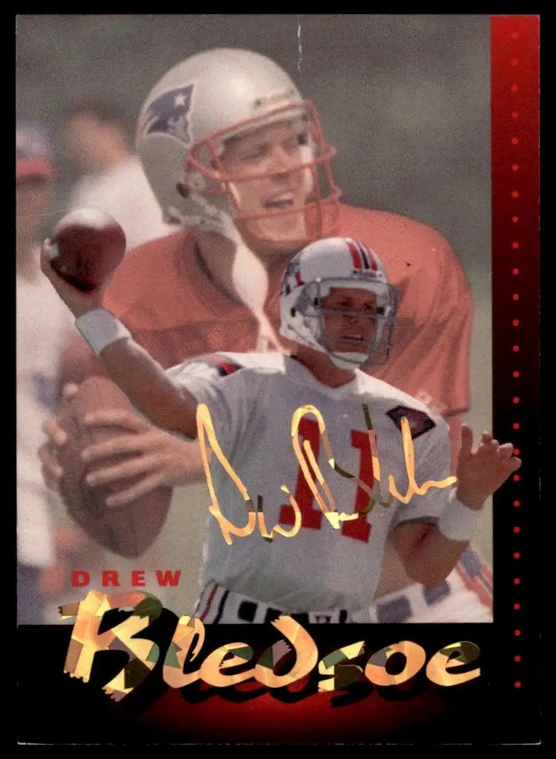 1994-95 Football’s Finest Gold Foil Drew Bledsoe #204 /10000 NE Patriots Card - Football Card Single