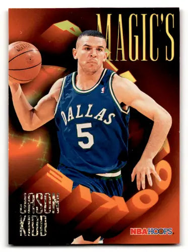 Original gloss Jason Kidd basketball card from Hoops Magic’s 1994-95 All Rookies series