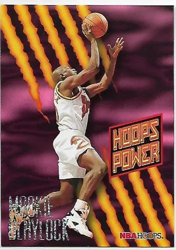 Original gloss Mookie Blaylock basketball card from 1994-95 Hoops Power Ratings