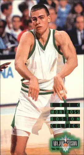Basketball player in Celtics uniform from Jam Session 1994-95 Eric Montross RC Rookie