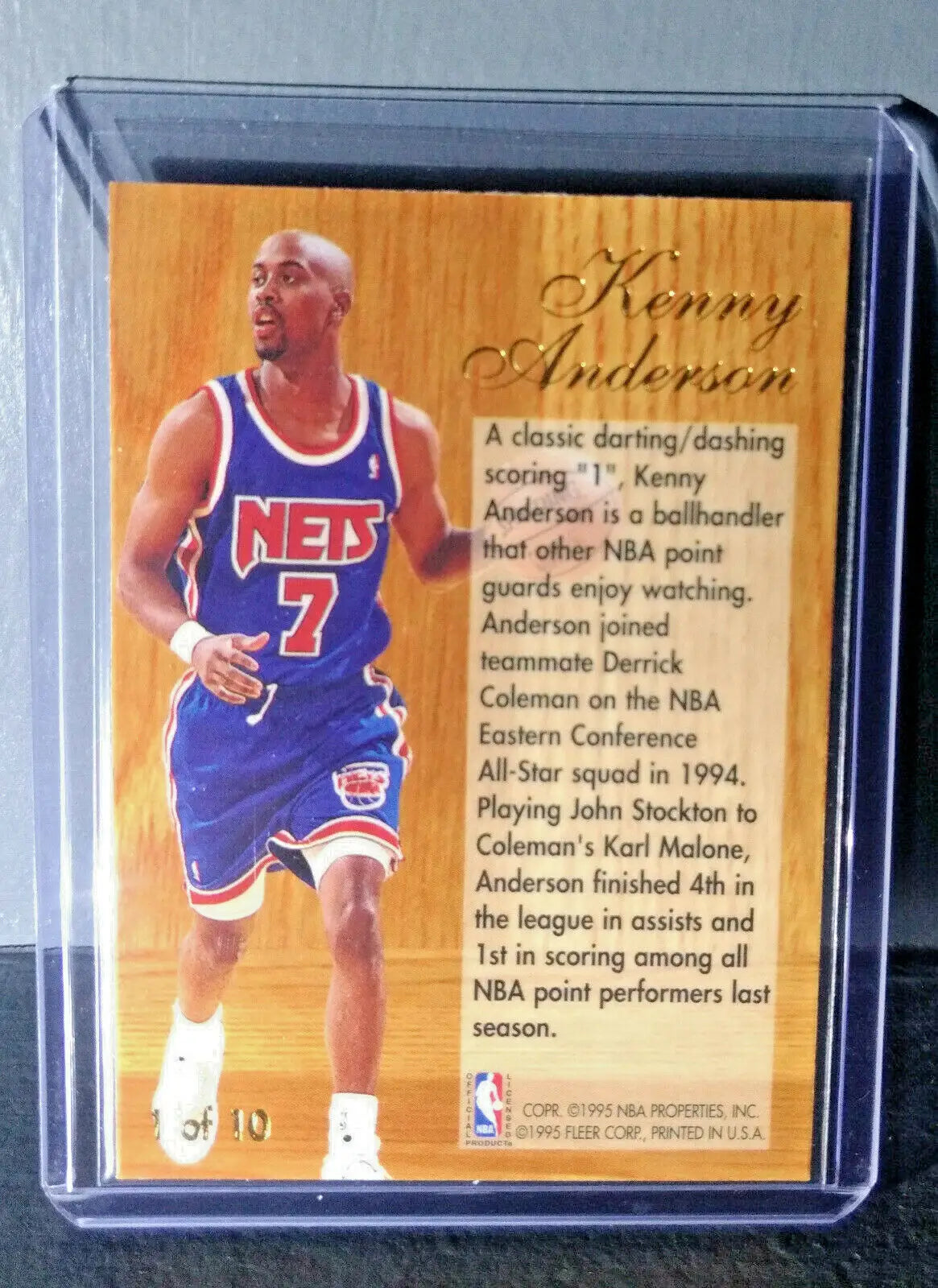 1994-95 Kenny Anderson Flair Play Maker #1 Basketball Card