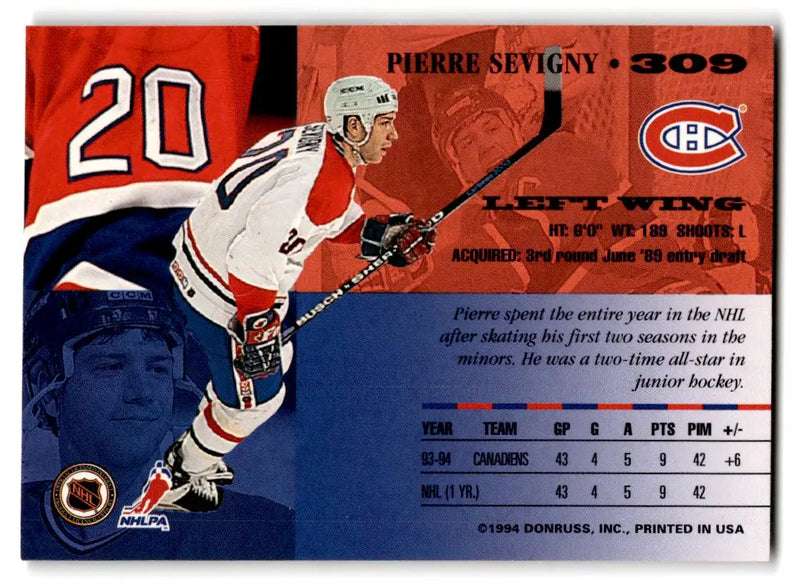 1994-95 Leaf #309 Pierre Sevigny - Hockey Card Single