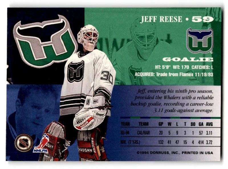 1994-95 Leaf #59 Jeff Reese - Hockey Card Single