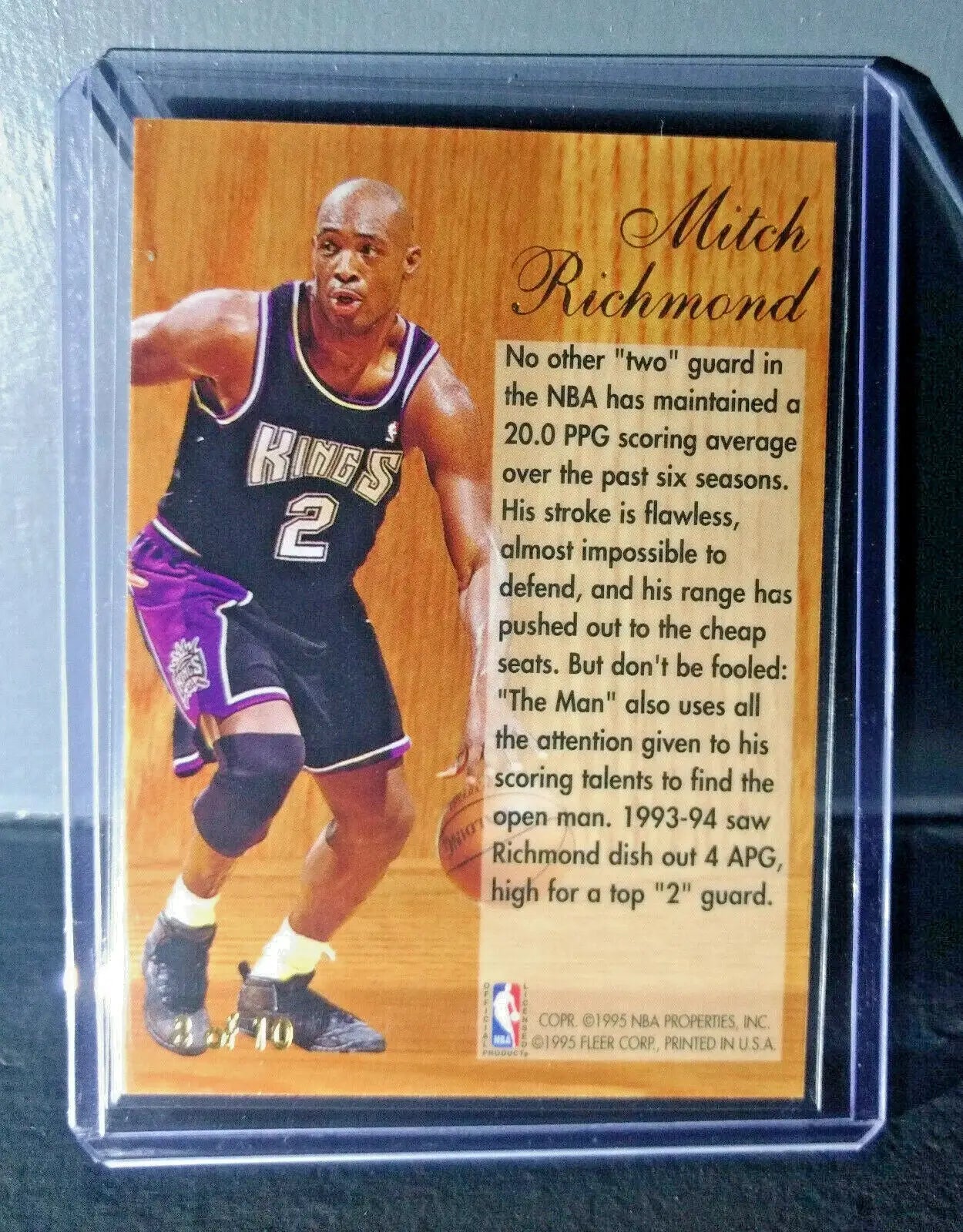 1994-95 Mitch Richmond Flair Play Maker #8 Basketball Card - Basketball Card Single