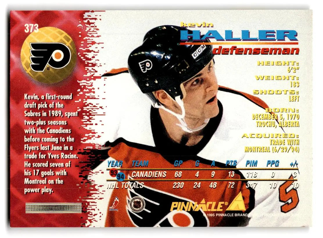 1994-95 Pinnacle #373 Kevin Haller - Hockey Card Single