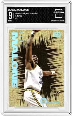 1994-95 Skybox Emotion Karl Malone N-Tense basketball card in excellent condition