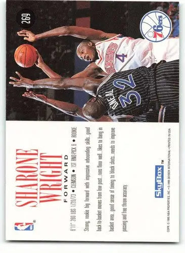 Skybox Premium Sharone Wright basketball card with original gloss from 1994-95 series