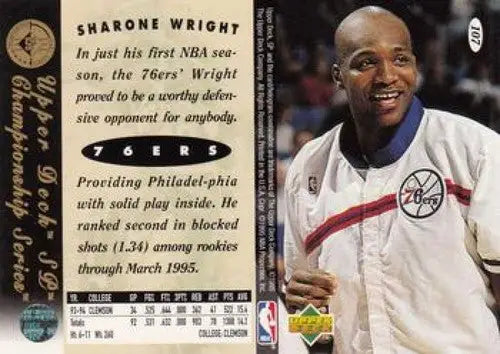1994-95 SP Championship #107 Sharone Wright NM-MT RC Rookie 76ers ID:72754 - Basketball Card Single