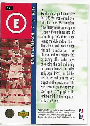 1994-95 SP Championship #17 Kenny Anderson NM Near Mint NJ Nets RF - Basketball Card Single