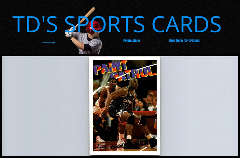 1994-95 Topps #100 Shaquille O’Neal trading card showcasing basketball collectibles