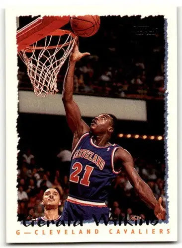 Original gloss Gerald Wilkins basketball card from 1994-95 Topps collection by Simply Sandoval