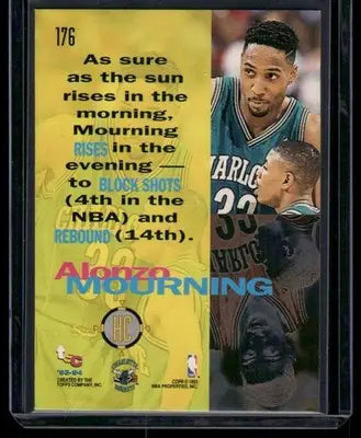 1994-95 Topps Stadium Club High Court Alonzo Mourning #176 Basketball - Basketball Card Single