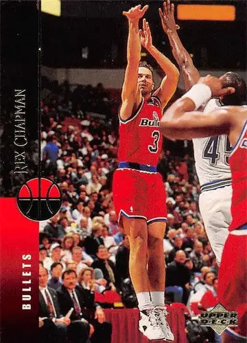 Original gloss Basketball card featuring Rex Chapman from 1994-95 Upper Deck Bullets