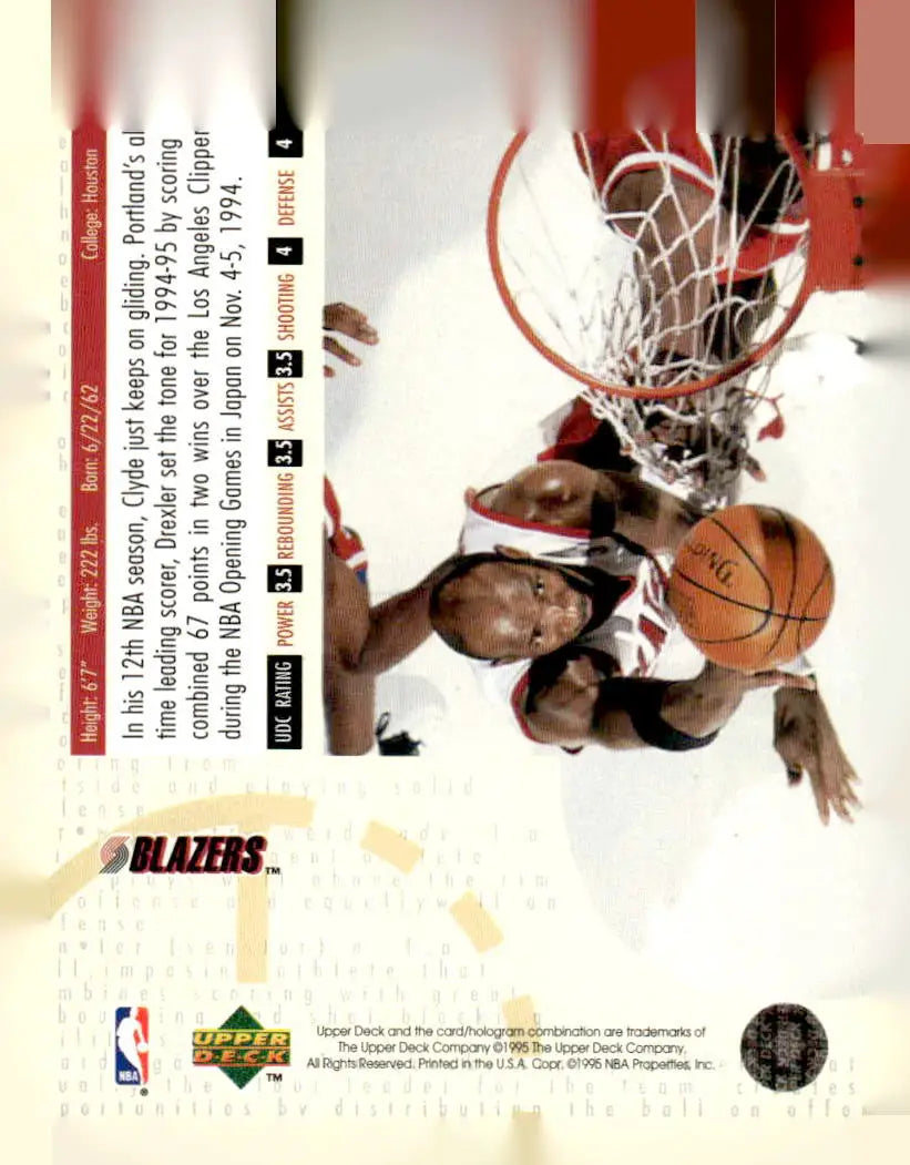 1994-95 Upper Deck #SE162 Clyde Drexler Special Edition - Basketball Card Single