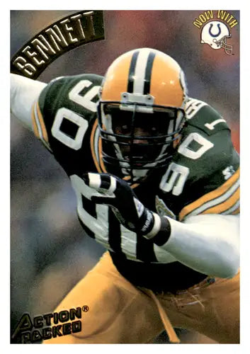Football player in action from 1994 Action Packed Tony Bennett original gloss NM Near Mint Packers ID 45190