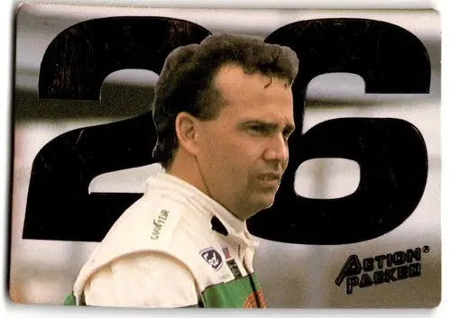 Original gloss racing card featuring Brett Bodine from Action Packed 1994