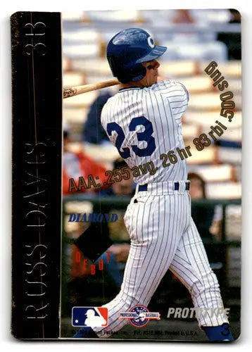 1994 Action Packed Minors Prototypes #3 Russ Davis NM Near Mint ID:70841 - Baseball Card Single