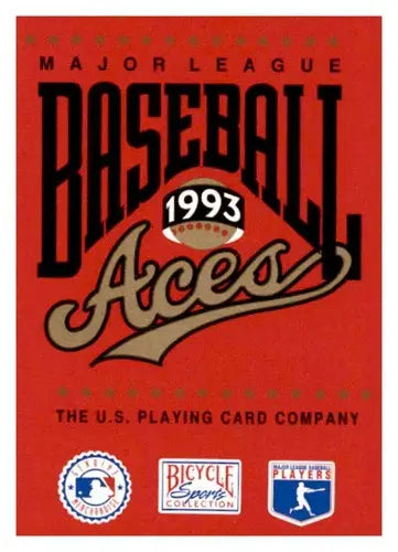Original gloss 1993 Major League Baseball Aces playing card deck featuring Paul Molitor Milwaukee Brewers