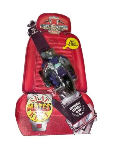 Biker Mice from Mars seat belt mates toy in package Happiness Express Club 1994