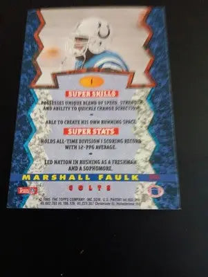 1994 Bowman’s Best - Marshall Faulk Rookie Refractor #1. Colts. NRMT+