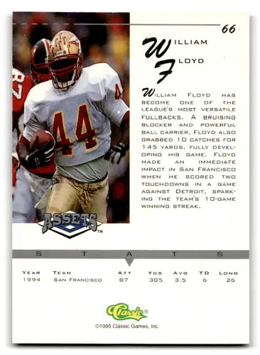 1994 Classic Assets #66 William Floyd NM-MT ID:70381 - Football Card Single