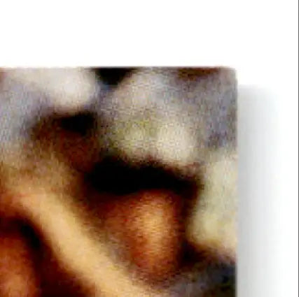 Blurred textured abstract painting on classic baseball trey featuring Baseball Trey Beamon #11