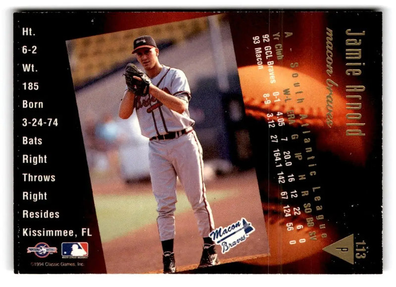 1994 Classic Best Gold #113 Jamie Arnold - Baseball Card Single