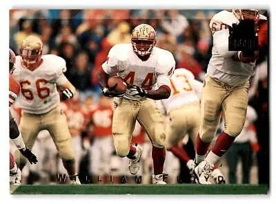 Football players in action featuring William Floyd from Classic Four Sport card