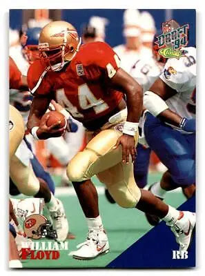 William Floyd running with ball in 1994 Classic NFL Draft #55 collectible image