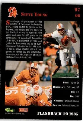 1994 Classic NFL Draft #97 Steve Young - Football Card Single