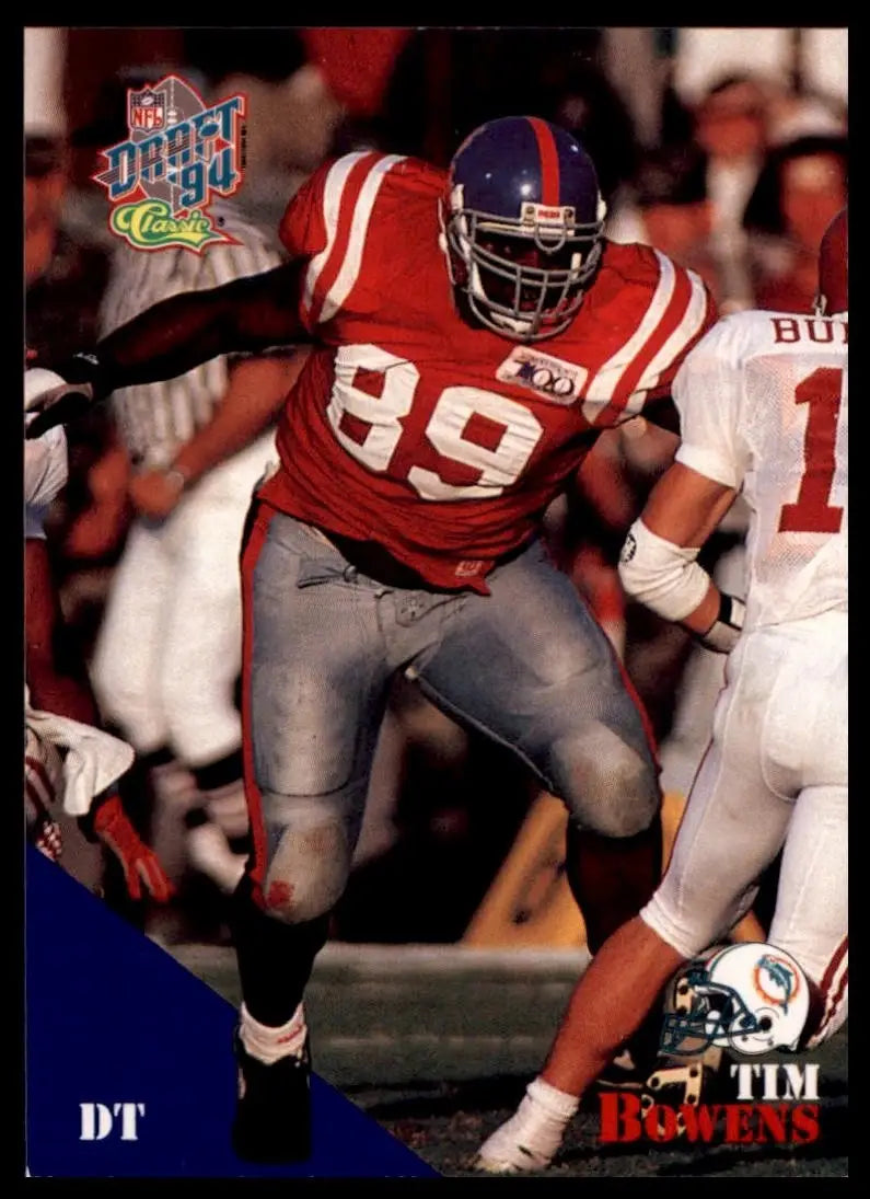 1994 Classic NFL Draft Tim Bowens #87 Rookie Miami Dolphins Football Card NFL - Football Card Single