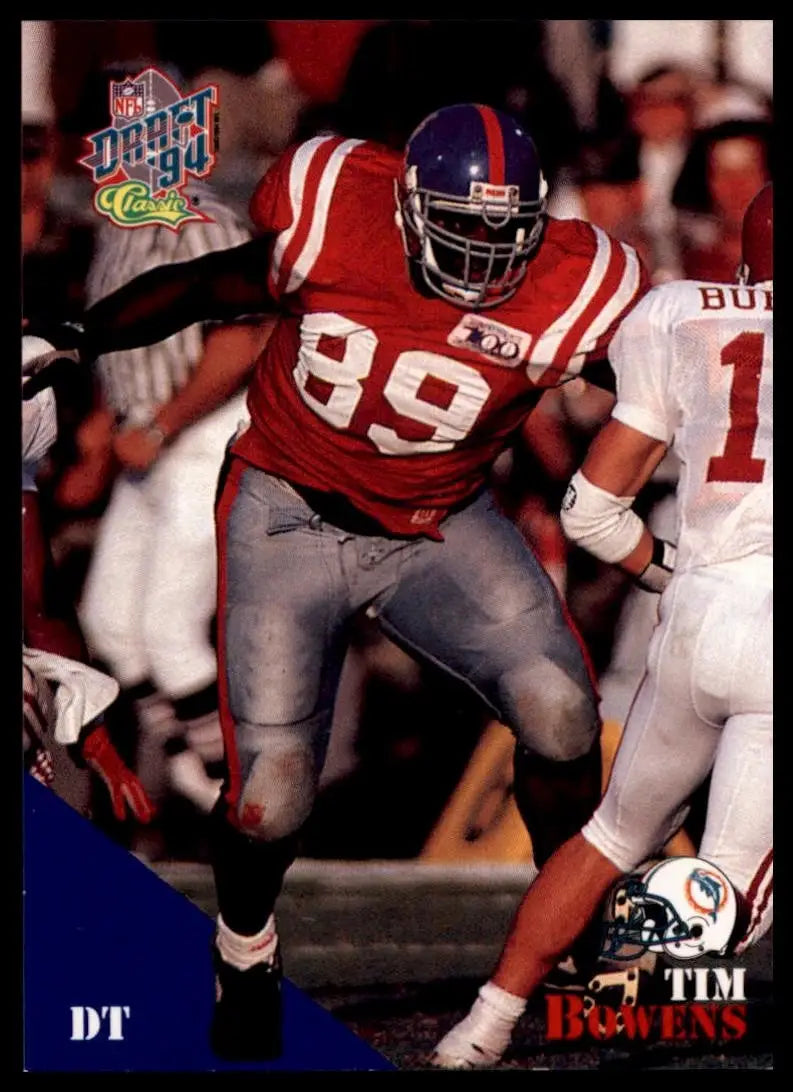 1994 Classic NFL Draft Tim Bowens Rookie #87 Gold Miami Dolphins Football Card