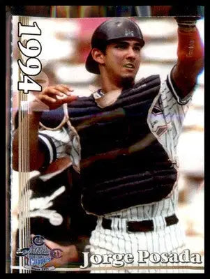 1994 Clippers Program Clippers Anniversary Card #NNO Jorge Posada - Baseball Card Single