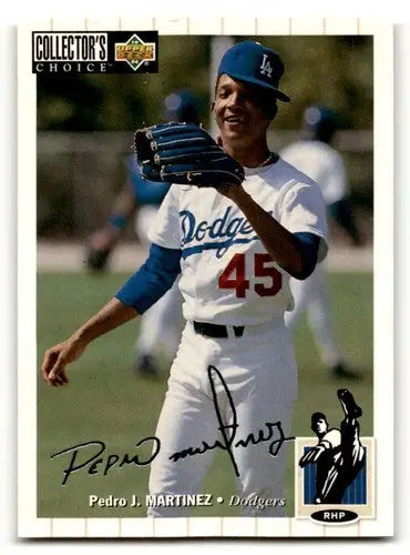 Original gloss Pedro Martinez baseball card Los Angeles Dodgers 1994 Collector’s Choice