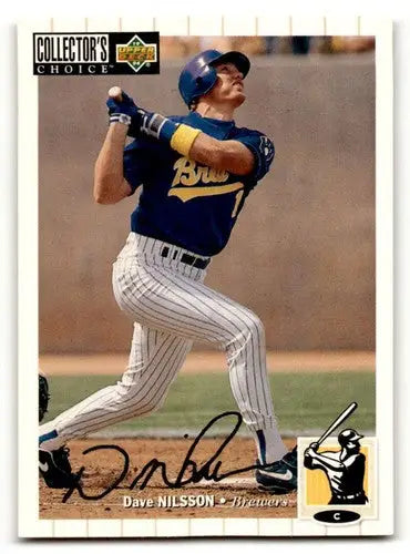 Dave Nilsson Milwaukee Brewers baseball card from 1994 Collector’s Choice series