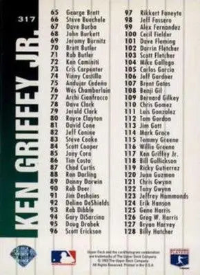 1994 Collector’s Choice #317 Ken Griffey Jr. NM-MT Mariners CL ID:9746 - Baseball Card Single