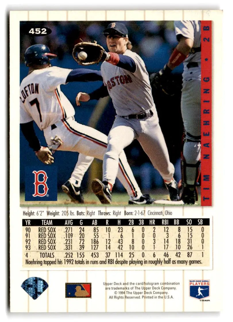 1994 Collector’s Choice #452 Tim Naehring - Baseball Card Single