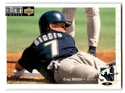 Original gloss Craig Biggio baseball card from 1994 Collector’s Choice near mint Astros