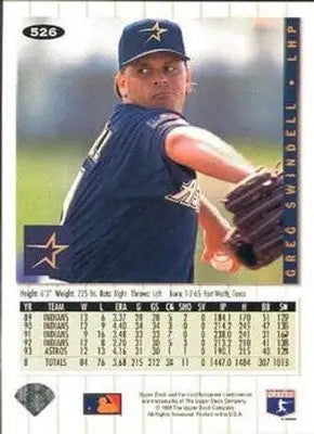 1994 Collector’s Choice #526 Greg Swindell NM Near Mint Astros - Baseball Card Single