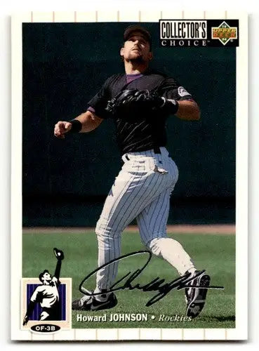 Howard Johnson Colorado Rockies baseball card from 1994 Collector’s Choice with original gloss