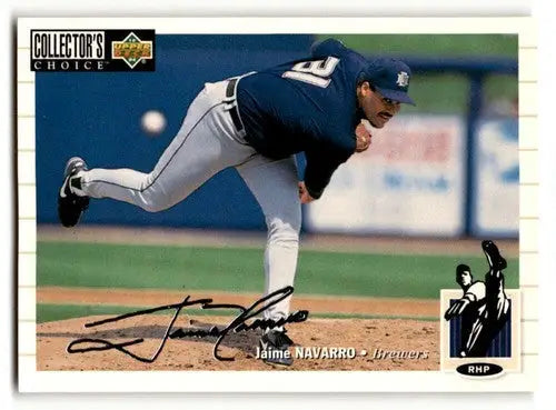 Jaime Navarro Milwaukee Brewers baseball card from 1994 Collector’s Choice series