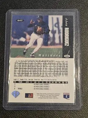 1994 Collector’s Choice #647 Alex Rodriguez - Baseball Card Single