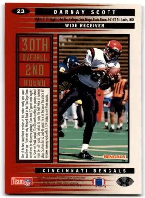 Darnay Scott football card featuring Cincinnati Bengals rookie in 1994 Collector’s Choice