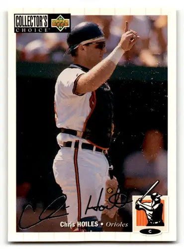1994 Collector’s Choice Silver Signature Chris Hoiles baseball card with original gloss