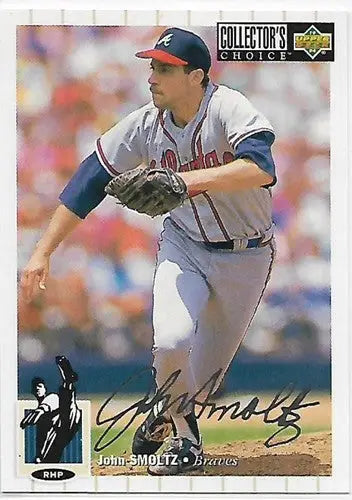 1994 Collector’s Choice Silver Signature #420 John Smoltz NM-MT Braves - Baseball Card Single