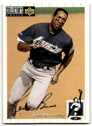 Original gloss Kevin Bass baseball card from 1994 Collector’s Choice Silver Signature series