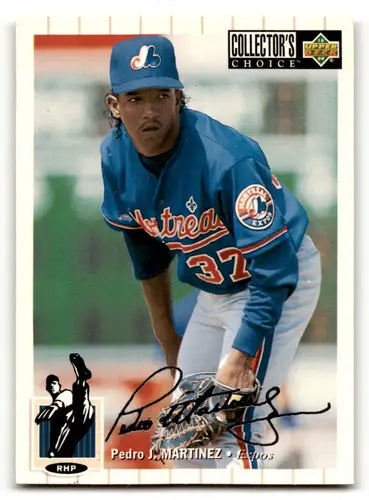 Pedro Martinez baseball card from 1994 Collector’s Choice Silver Signature series