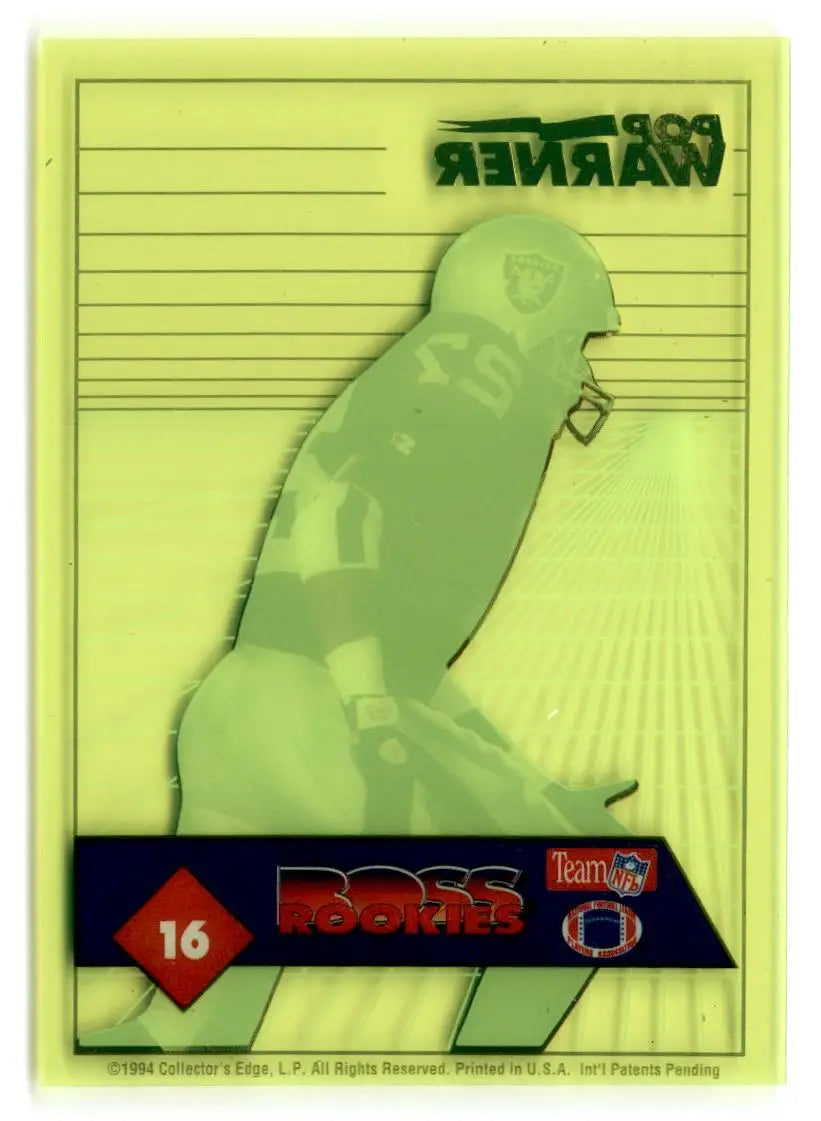 1994 Collector’s Edge #16 Calvin Jones Boss Rookies Update Pop Warner Green - Football Card Single