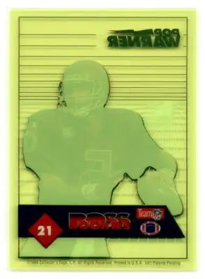 Bob Warner football card featuring Heath Shuler Boss Rookies from 1994 Collector’s Edge