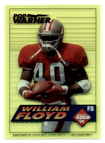 William Floyd football card from 1994 Collector’s Edge Boss Rookies Update Green